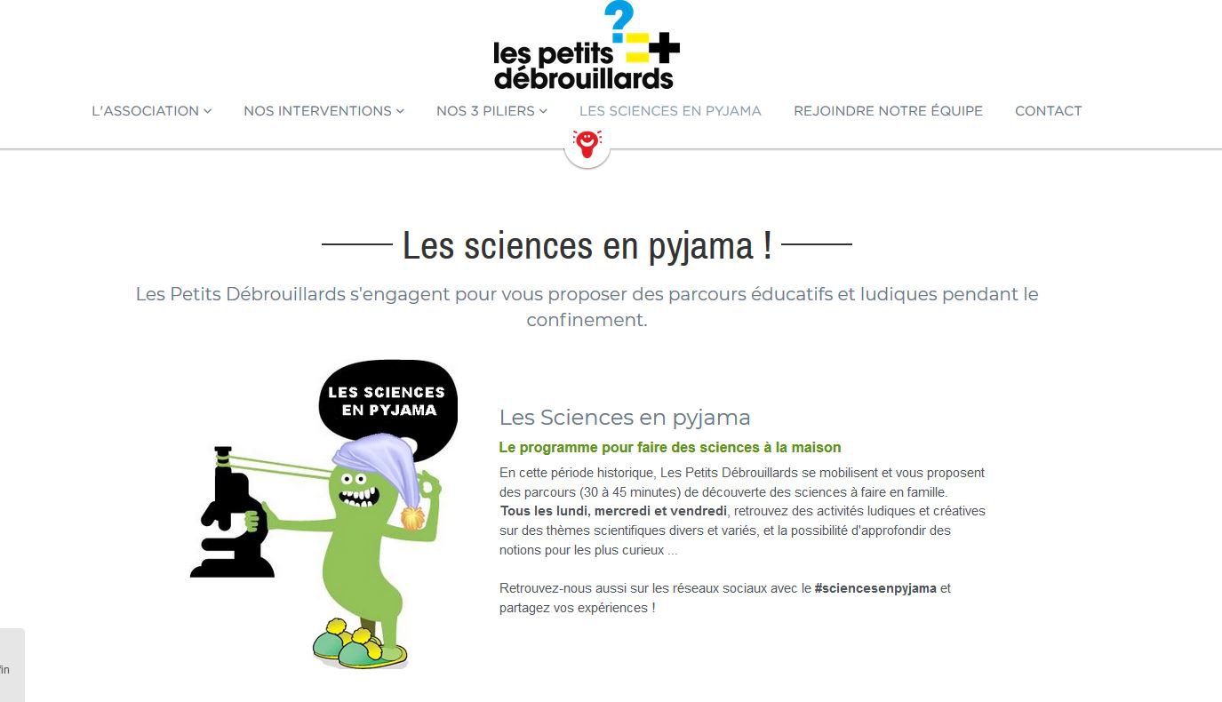 Les sciences en pyjama